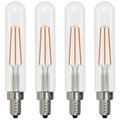Bulbrite LED Filament 4.5w Dimmable T8 Bulb Candelabra (E12) Base - 2700K Warm White, 450 Lumens, 4PK 862781